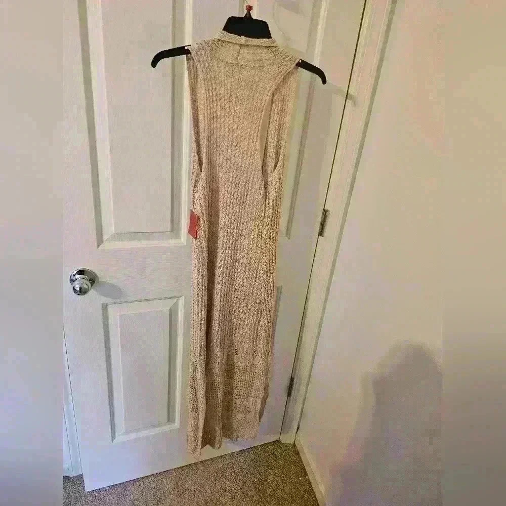 Mossimo Supply NWT Extra Long Boho Sleeveless Cardigan Size L - Picture 4 of 7